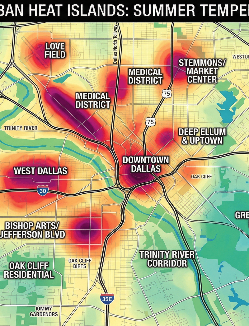 Dallas Urban Heat Island Effect: Energy, HVAC, and the Path to a Cooler City