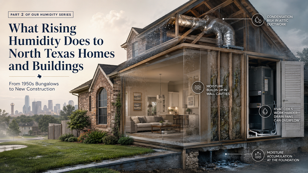 What Rising Humidity Does to North Texas Homes and Buildings: From 1950s Bungalows to New Construction