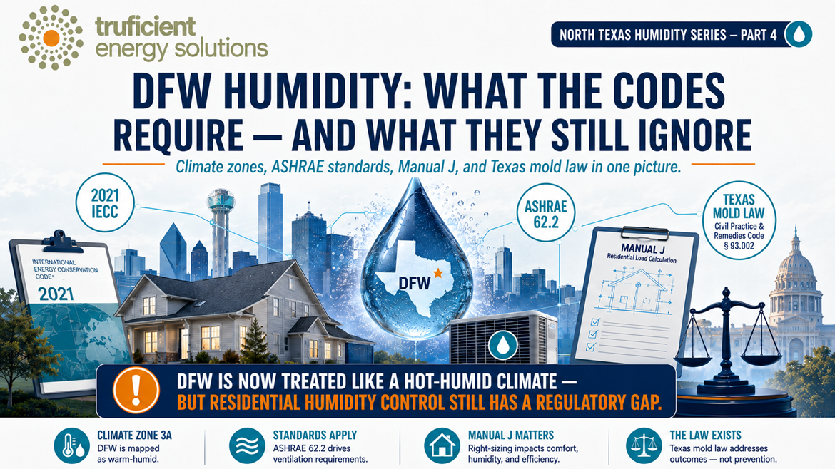 ASHRAE, Texas Code, and What the Rules Require for Indoor Humidity in DFW